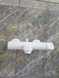 Eca Myra Mat Beyaz Banyo Duş Bataryası 102102470C4