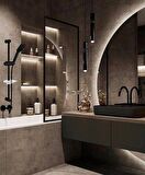 E.C.A Tiera Hareketli Sürgülü Banyo Duş Seti Mat Siyah ( Duş Seti) 102146029C1 