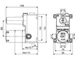 ECA Ankastre Banyo Bataryası Sıva Altı Grubu 2 Yollu Mat Siyah 102166207C1