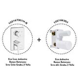 Eca Icon Ankastre Banyo Bataryası 2 Parça Set / 3 Yollu (102167301H-K+102166301)