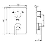 Eca Icon Ankastre Banyo Bataryası 2 Parça Set / 3 Yollu (102167301H-K+102166301)