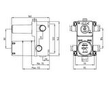 Eca Icon Ankastre Banyo Bataryası 2 Parça Set / 3 Yollu (102167301H-K+102166301)