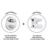 E.C.A Myra 102167303H-Y+102166301 Gümüş Banyo Bataryası