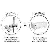 E.C.A Novita 102167314H-K+102166303H Gümüş Banyo Bataryası