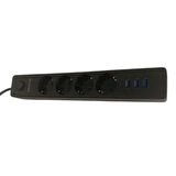Grup Priz Akım Korumalı 4 Priz 3 USB Girişli Uzatma Kablosu Güç&Şarj