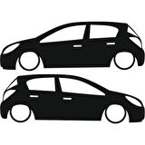 opel Corsa D Basık kasa sticker kelebek cam yapıştırması