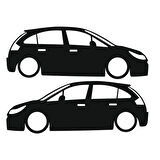 Citroen c4 2004-2010 Basık kasa sticker kelebek cam yapıştırması 20cm