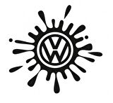 Volkwagen Boya Sıçraması Görünümü Araba Stickerı 15CM 2 Adet