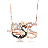 Lucky Life 925 Ayar Gumuss  Aşk Yazılı Kadın Kolye