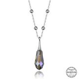 Swarovski Crystal Taşlı Ametist Top Zincir Lucky Life 925 Ayar Gumuss  Kadın Kolye