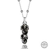 Swarovski Crystal Taşlı Salkım Lucky Life 925 Ayar Gumuss  Kadın Kolye