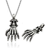 Lucky Life 925 Ayar Gumuss  Kuru Kafa El Erkek Kolye