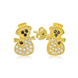 Lucky Life 925 Ayar Gumuss  Gold Kardan Adam Kadın Küpe