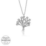 Swarovski Taşlı Lucky Life 925 Ayar Gumuss  Hayat Ağacı Bayan Kolye