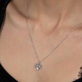 Swarovski Taşlı Lucky Life 925 Ayar Gumuss  Hayat Ağacı Bayan Kolye