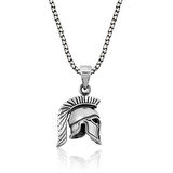 ​Lucky Life 925 Ayar Gumuss  Şovalye Miğfer Kolye