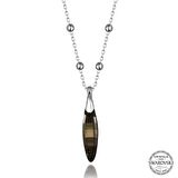 Swarovski Crystal Taşlı Top Zincir Çubuk Lucky Life 925 Ayar Gumuss  Kadın Kolye