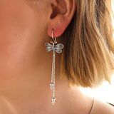 Lucky Life 925 Ayar Gumuss  Telkari Sallantılı Yusufçuk Kadın Küpe