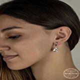 Swarovski Crystal Taşlı Lucky Life 925 Ayar Gumuss  Damla Sallantılı Kadın Küpe