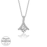 Swarovski Taşlı Lucky Life 925 Ayar Gumuss  Tektaş Bayan Kolye