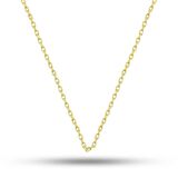 Lucky Life 925 Ayar Gumuss  Gold 0.30 Mikron 50 Cm Forse Kadın Zincir
