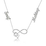Lucky Life 925 Ayar Gumuss  İsimli Kalpli Sonsuzluk Kadın Kolye