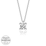 Swarovski Taşlı Lucky Life 925 Ayar Gumuss  Tektaş Bayan Kolye