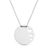 Lucky Life 925 Ayar Gumuss  Çember Kalp Kadın Kolye