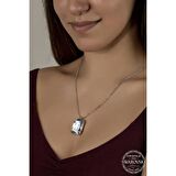 Swarovski Crystal Taşlı Top Zincir Lucky Life 925 Ayar Gumuss  Kadın Kolye