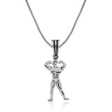 ​Lucky Life 925 Ayar Gumuss  Body Building Erkek Kolye