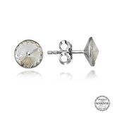Swarovski Crystal Taşlı Lucky Life 925 Ayar Gumuss  Çivili Kadın Küpe