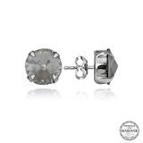 Swarovski Crystal Taşlı Lucky Life 925 Ayar Gumuss   Çivili Kadın Küpe