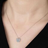 Swarovski Taşlı Lucky Life 925 Ayar Gumuss  Kelebek Kolye