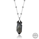 Swarovski Crystal Taşlı Top Zincir Lucky Life 925 Ayar Gumuss  Kadın Kolye