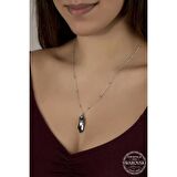 Swarovski Crystal Taşlı Top Zincir Lucky Life 925 Ayar Gumuss  Kadın Kolye