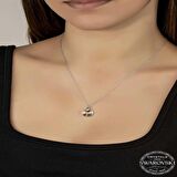 Swarovski Crystal Taşlı Lucky Life 925 Ayar Gumuss  Kadın Kolye