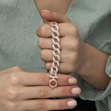 Lucky Life 925 Ayar Gumuss  Rose Taşlı Gurmet Bayan Bileklik