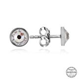 Swarovski Crystal Taşlı Lucky Life 925 Ayar Gumuss   Çivili Kadın Küpe