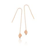 Lucky Life 925 Ayar Gumuss  Zincir Yaprak Küpe