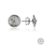 Swarovski Crystal Taşlı Lucky Life 925 Ayar Gumuss  Çivili Kadın Küpe