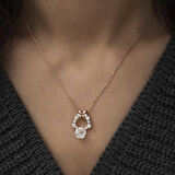 Lucky Life 925 Ayar Gumuss  Rose Bahar Çiçeği Kolye