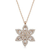 Lucky Life 925 Ayar Gumuss  Rose Nergiz Çiçeği Kadın Kolye