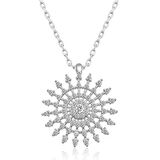 Lucky Life 925 Ayar Gumuss  Güneş Kadın Kolye