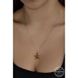 Swarovski Crystal Taşlı Yıldız Lucky Life 925 Ayar Gumuss  Kadın Kolye