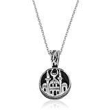 Lucky Life 925 Ayar Gumuss  Cami Desenli Kolye