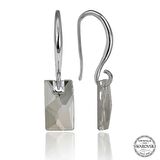 Swarovski Crystal Taşlı Lucky Life 925 Ayar Gumuss  Beyaz Baget Sallantılı Kadın Küpe