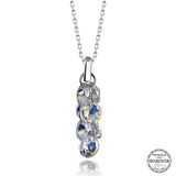 Swarovski Crystal Taşlı Salkım Lucky Life 925 Ayar Gumuss  Kadın Kolye