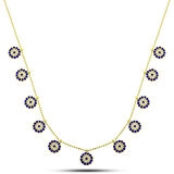 Lucky Life 925 Ayar Gumuss Gold Nazarlı Şans Kadın Kolye