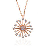 ​Lucky Life 925 Ayar Gumuss Rose Çiçek Kadın Kolye