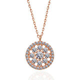 ​Lucky Life 925 Ayar Gumuss Rose Çiçek Kadın Kolye